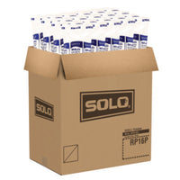 SOLO® Double Sided Poly (DSP) Paper Cold Cups, 16 oz, White, 50 Cups/Sleeve, 20 Sleeves/Carton Cold Drink Cups - Office Ready