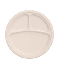 Dart® Compostable Fiber Dinnerware, ProPlanet Seal, 3-Compartment Plate, Paper, 10.2