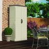 Suncast® Vertical Storage Shed, 22 cu ft, 2 ft 8.25" x 2 ft 1.5" x 6 ft, Vanilla/Stoney Small-Format Outbuilding Kits - Office Ready