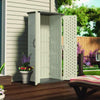 Suncast® Vertical Storage Shed, 22 cu ft, 2 ft 8.25" x 2 ft 1.5" x 6 ft, Vanilla/Stoney Small-Format Outbuilding Kits - Office Ready