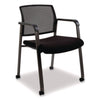 Alera® Elgar Fabric Guest Chair, 24.41 x 22.64 x 31.73, Black Seat, Black Back, Black Base Guest & Reception Chairs - Office Ready