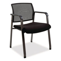 Alera® Elgar Fabric Guest Chair, 24.41 x 22.64 x 31.73, Black Seat, Black Back, Black Base Guest & Reception Chairs - Office Ready