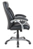 Alera® Fulford Bonded Leather High-Back Manager's Chair, Supports Up to 275 lb, 18.62 to 22.56 Seat Height, Black Seat/Back/Base Office Chairs - Office Ready