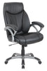 Alera® Fulford Bonded Leather High-Back Manager's Chair, Supports Up to 275 lb, 18.62 to 22.56 Seat Height, Black Seat/Back/Base Office Chairs - Office Ready