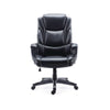 Alera® Kirkdale Bonded Leather Manager Chair, Supports Up to 275 lb, 16.18 to 22.76 Seat Height, Black Seat/Back, Black Base Office Chairs - Office Ready