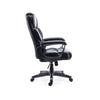 Alera® Kirkdale Bonded Leather Manager Chair, Supports Up to 275 lb, 16.18 to 22.76 Seat Height, Black Seat/Back, Black Base Office Chairs - Office Ready