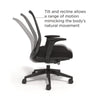 Alera® Kempton Ergonomic Fabric Mesh Swivel Task Chair, Supports Up to 275 lb, 18.31 to 22.17 Seat Height, Black Seat/Back/Base Office Chairs - Office Ready