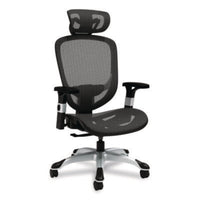 Alera® Minerva Ergonomic Mesh Swivel Task Chair, Supports Up to 275 lb, 17.24 to 20.98 Seat Height, Black Seat/Back, Silver Base Office Chairs - Office Ready