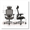 Alera® Minerva Ergonomic Mesh Swivel Task Chair, Supports Up to 275 lb, 17.24 to 20.98 Seat Height, Gray Seat/Back, Silver Base Office Chairs - Office Ready