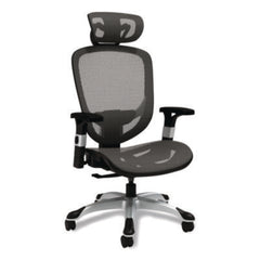 Alera® Minerva Ergonomic Mesh Swivel Task Chair, Supports Up to 275 lb, 17.24 to 20.98 Seat Height, Gray Seat/Back, Silver Base