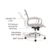 Alera® Siskin Fabric Managers Chair, Supports Up to 275 lb, 16.93 to 20.67 Seat Height, Gray Seat, Gray Back, Chrome Base Office Chairs - Office Ready