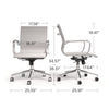 Alera® Siskin Fabric Managers Chair, Supports Up to 275 lb, 16.93 to 20.67 Seat Height, Gray Seat, Gray Back, Chrome Base Office Chairs - Office Ready