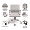 Alera® Siskin Fabric Managers Chair, Supports Up to 275 lb, 16.93 to 20.67 Seat Height, Gray Seat, Gray Back, Chrome Base Office Chairs - Office Ready