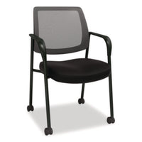 Alera® Wessex Mesh Fabric Guest Chair, 24.41 x 23.62 x 35.04, Black Seat, Black Back, Black Base Guest & Reception Chairs - Office Ready