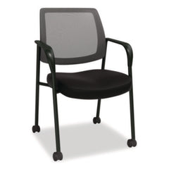 Alera® Wessex Mesh Fabric Guest Chair, 24.41 x 23.62 x 35.04, Black Seat, Black Back, Black Base