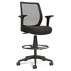 Alera® Wessex Drafting Stool, Mesh Back, Supports Up to 275 lb, 27.95 to 33.66 Seat Height, Black Seat, Black Back, Black Base Drafting & Task Stools - Office Ready