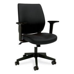 Alera® Wessex Ergonomic Fabric Task Chair, Supports Up to 275 lb, 17.13 to 20.83 Seat Height, Black Seat/Back, Black Base