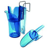San Jamar® Saf-T-Scoop & Guardian System For Ice Machines, 12 oz to 16 oz Ice Scoop, Transparent Blue, 50/Carton Scoops - Office Ready