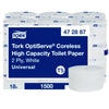 Tork® OptiServe® High-Capacity Coreless Toilet Paper, 2-Ply, White, 1,500 Sheets, 18 Rolls/Carton High Capacity Roll Bath Tissues - Office Ready