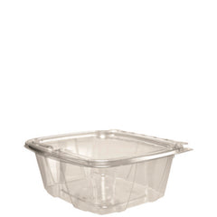 Dart® ClearPac® SafeSeal rPET Tamper-Resistant/Evident Containers, Embossed Bottom, 32 oz, 6.37 x 7.15 x 2.58, Clear, 200/Carton
