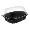 Pactiv Evergreen ClearView™ MealMaster® Chicken Roaster, 10.75 x 8.5 x 4.25, Black/Clear, Plastic, 95/Carton Butcher Food Containers - Office Ready