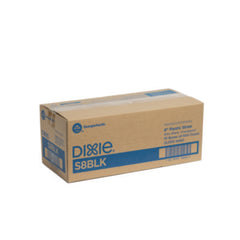 Dixie® Slim Unwrapped Plastic Straws, 8", Plastic, Black 500/Box, 10 Boxes/Carton