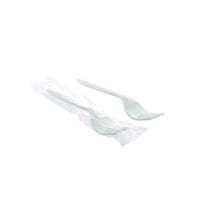 Pactiv Evergreen Fieldware Cutlery, Individually Wrapped, Mediumweight Fork, Plastic, White, 1,000/Carton Disposable Forks - Office Ready