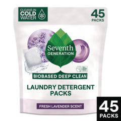 Seventh Generation® Natural Laundry Detergent Packs, Powder, Lavender Scent, 45 Packets/Pack, 8/Carton