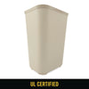 Rubbermaid® Commercial Fiberglass Wastebasket, 10 gal, Fiberglass, Beige Deskside All-Purpose Wastebaskets - Office Ready