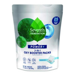 Seventh Generation® Power+ 3-in-1 Oxy Booster Packs, Fragrance Free, 17.6 oz, 25 Tabs/Pack, 6 Packs/Carton
