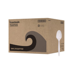 Boardwalk® Mediumweight Polypropylene Cutlery, Spoon, 5.31", Plastic, White, 1,000/Carton