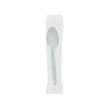 Pactiv Evergreen Fieldware Cutlery, Individually Wrapped, Mediumweight Spoon, Plastic, White, 1,000/Carton Disposable Teaspoons - Office Ready