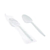Pactiv Evergreen Fieldware Cutlery, Individually Wrapped, Mediumweight Spoon, Plastic, White, 1,000/Carton Disposable Teaspoons - Office Ready