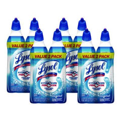LYSOL® Brand Toilet Bowl Cleaner with Hydrogen Peroxide, Ocean Fresh, 24 oz Angle Neck Bottle, 2/Pack, 4 Packs/Carton