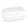 Pactiv Evergreen Hoagie Hinged Lid Container, 9 x 5.5 x 3.2, Clear, Plastic, 220/Carton Takeout Food Containers - Office Ready
