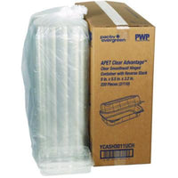 Pactiv Evergreen Hoagie Hinged Lid Container, 9 x 5.5 x 3.2, Clear, Plastic, 220/Carton Takeout Food Containers - Office Ready