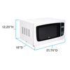 Avanti 1.4 Cubic Foot Electronic Microwave with Touch Pad, 1,000 Watts, White Microwave Ovens - Office Ready