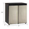 Avanti 5.5 Cu. Ft. Side by Side Refrigerator/Freezer, Black/Platinum Counter Height Refrigerators - Office Ready