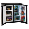 Avanti 5.5 Cu. Ft. Side by Side Refrigerator/Freezer, Black/Platinum Counter Height Refrigerators - Office Ready
