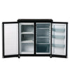 Avanti 5.5 Cu. Ft. Side by Side Refrigerator/Freezer, Black/Platinum Counter Height Refrigerators - Office Ready