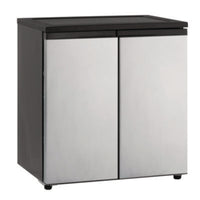 Avanti 5.5 Cu. Ft. Side by Side Refrigerator/Freezer, Black/Platinum Counter Height Refrigerators - Office Ready