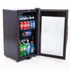 Avanti 3 Cu. Ft. Refrigerator/Beverage Cooler, 18.75 x 19.5 x 33.75, Black/Stainless Steel Framed Glass Door Counter Height Refrigerators - Office Ready
