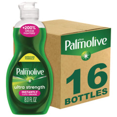 Ultra Palmolive® Dishwashing Liquid, Fresh Scent, 8 oz. Bottle, 16/Carton