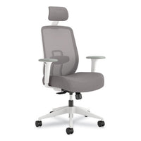 HON® Altern Mesh Mid-Back Task Chair, 17.95 to 21.1 Seat Height, Gray Seat, Gray/White Back, White Base Office Chairs - Office Ready