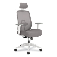 HON® Altern Mesh Mid-Back Task Chair, 17.95 to 21.1 Seat Height, Gray Seat, Gray/White Back, White Base