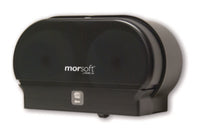 Morcon Tissue Morsoft® Small Core Tissue Dispenser, 11.86 x 5.48 x 7.32, Black Translucent Small-Core Standard Roll, Twin Toilet Paper Dispensers - Office Ready