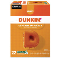 Dunkin'® K-Cup® Pods, Caramel Me Crazy, 22/Box Coffee K-Cups - Office Ready