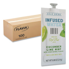 FLAVIA® Cucumber Lime Mint Infused Water Freshpack, 100/Carton