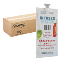 FLAVIA® Strawberry Basil Infused Water Freshpack, 100/Carton Water Flavia Pouches - Office Ready