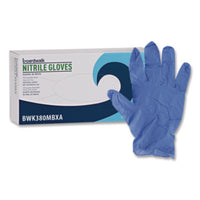 Boardwalk® Disposable General-Purpose Nitrile Gloves, Medium, Blue, 4 mil, 100/Box Disposable Work Gloves, Nitrile - Office Ready